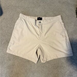 Abercrombie and fitch men’s khaki athletic shorts with liner XL 6 in inseam